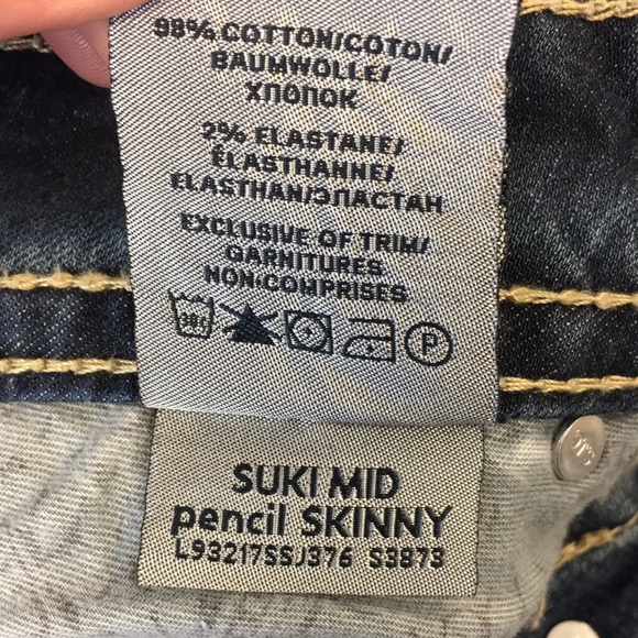 Silver Suki Mid Pencil Skinny Jeans Womens 30/31 Dark Wash Distressed Denim - Picture 13 of 13